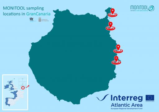 Sampling areas in Gran Canaria